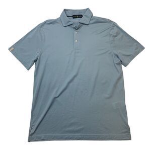 Polo Ralph Lauren Pro Fit Shirt Mens L Large Light Blue Moisture Wicking Active